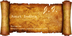 Juszt Indira névjegykártya